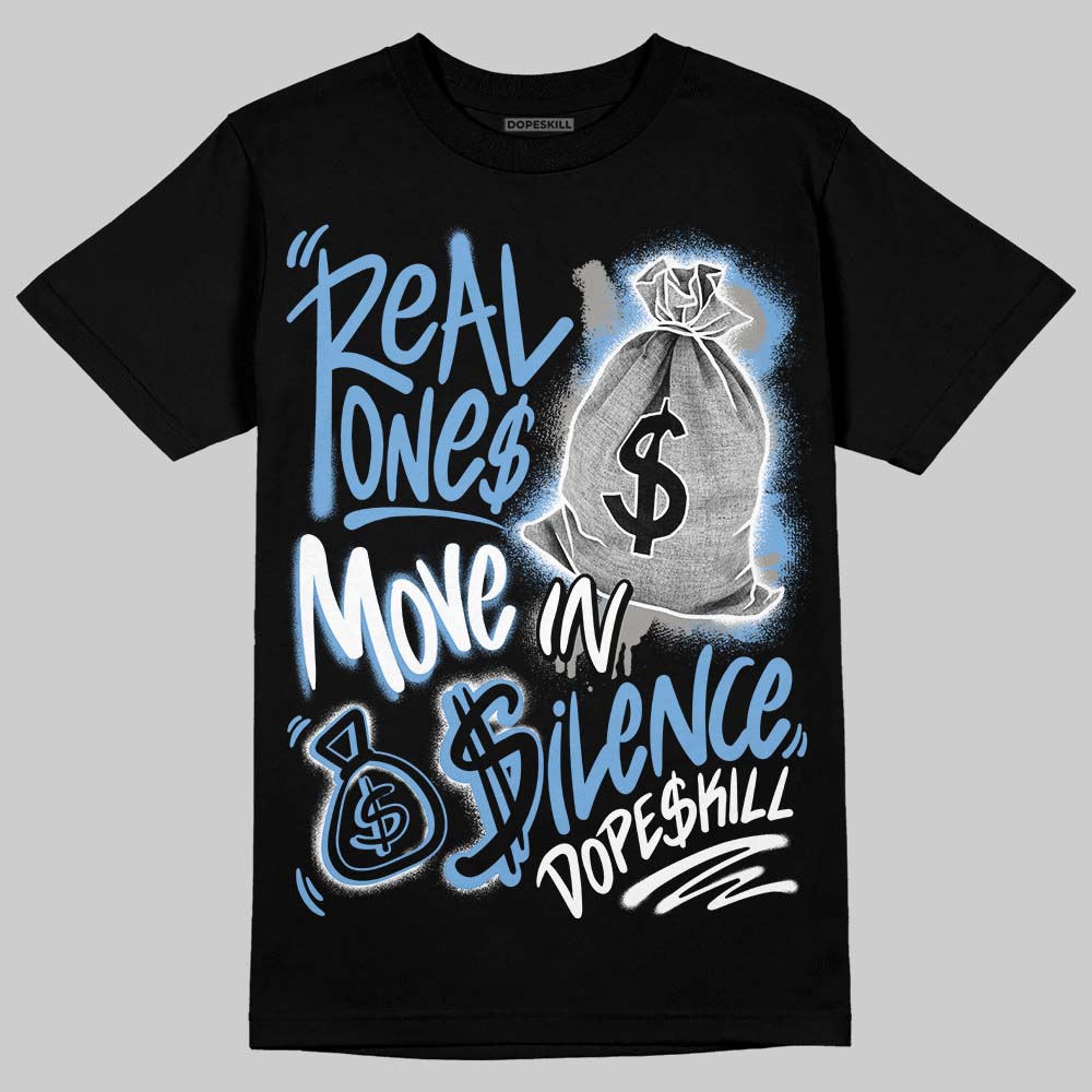 Jordan 12 Retro 'Melo' DopeSkill T-Shirt Real Ones Move In Silence Graphic Streetwear - Black