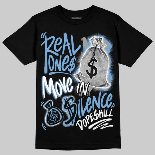 Jordan 12 Retro 'Melo' DopeSkill T-Shirt Real Ones Move In Silence Graphic Streetwear - Black
