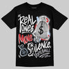 Jordan 5 Retro OG Black Metallic Reimagined DopeSkill T-Shirt Real Ones Move In Silence Graphic Streetwear - black