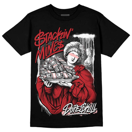 Jordan 12 “Red Taxi” DopeSkill T-Shirt Stackin Mines Graphic Streetwear - Black