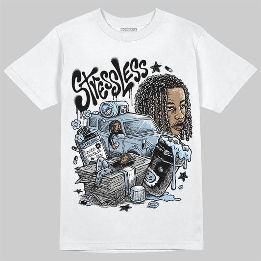 Jordan 40 “Blue Suede” DopeSkill T-Shirt Stressless Graphic Streetwear - White