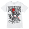 Jordan 4 Retro 'Wet Cement' DopeSkill T-Shirt Threat Graphic Streetwear - White