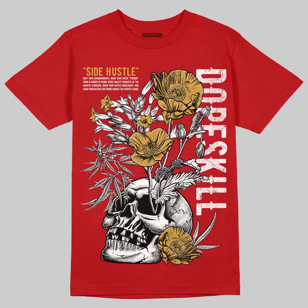 Nigel Sylvester x Air Jordan 4 ‘Brick by Brick’ DopeSkill T-Shirt Side Hustle Graphic Streetwear - Red