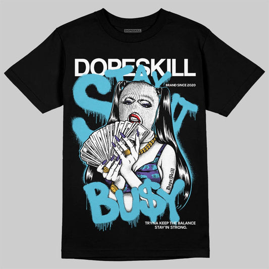 Jordan 8 Retro 'Aqua' 2025 DopeSkill T-Shirt Stay It Busy Graphic Streetwear - Black