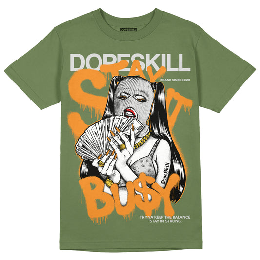Jordan 5 "Olive" DopeSkill Olive T-shirt Stay It Busy Graphic Streetwear