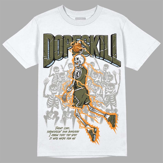 Jordan 5 "Olive" DopeSkill T-Shirt Thunder Dunk Graphic Streetwear - White