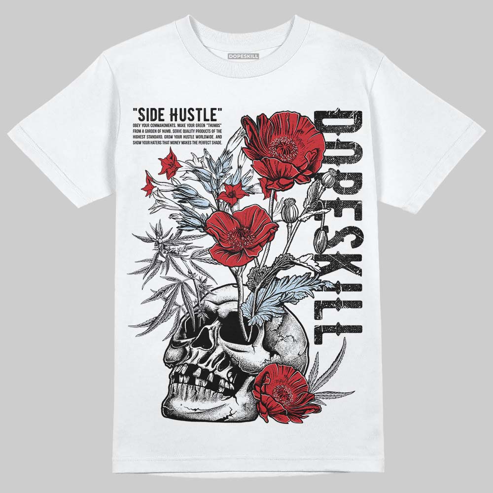 Jordan 5 Retro OG Black Metallic Reimagined DopeSkill T-Shirt Side Hustle Graphic Streetwear - White