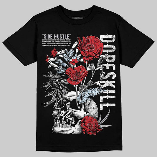 Jordan 5 Retro OG Black Metallic Reimagined DopeSkill T-Shirt Side Hustle Graphic Streetwear - Black