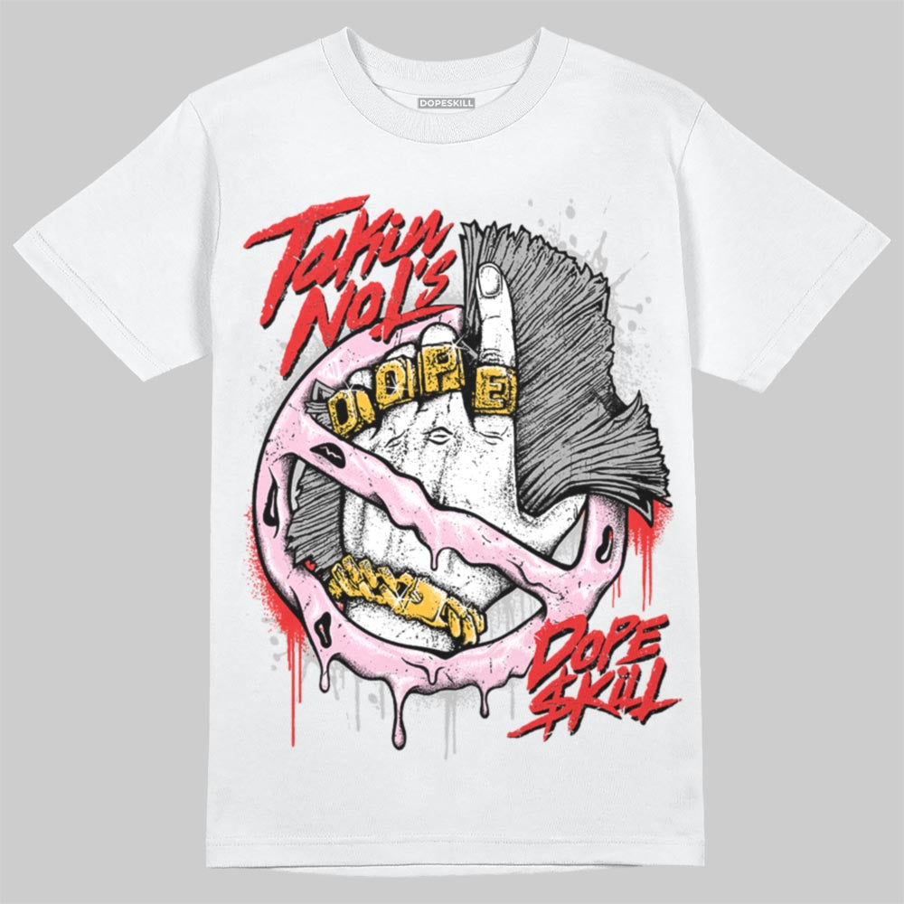 Awake NY x Air Jordan 5 Arctic Pink DopeSkill T-Shirt Takin No L's Graphic Streetwear - White