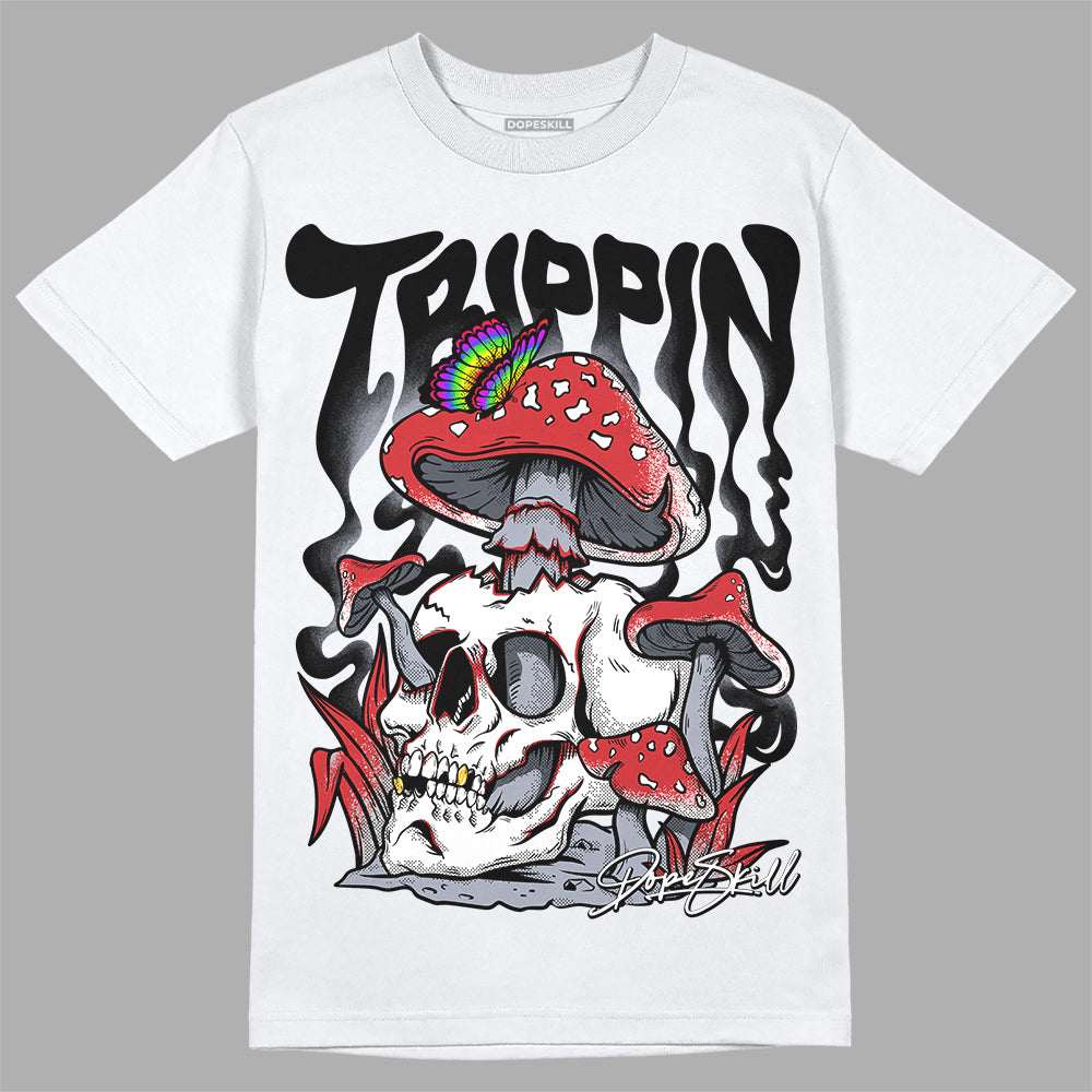 Jordan 4 “Bred Reimagined” DopeSkill T-Shirt Trippin Graphic Streetwear - White