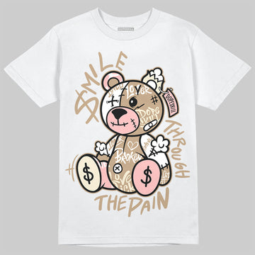 Nike Air Force 1 Low Canvas “Linen” DopeSkill T-Shirt Smile Through The Pain Graphic Streetwear - White