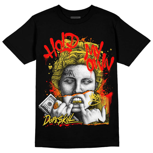 Jordan 4 Thunder DopeSkill T-shirt Hold My Own Graphic Streetwear - Black