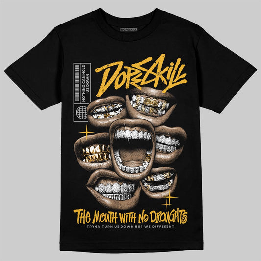 Jordan 5 'Tokyo' DopeSkill T-Shirt The Mouth With No Droughts Graphic Streetwear - Black