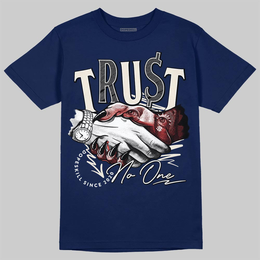 Jordan 11 “Rare Air” DopeSkill T-Shirt Trust No One Graphic Streetwear - Navy