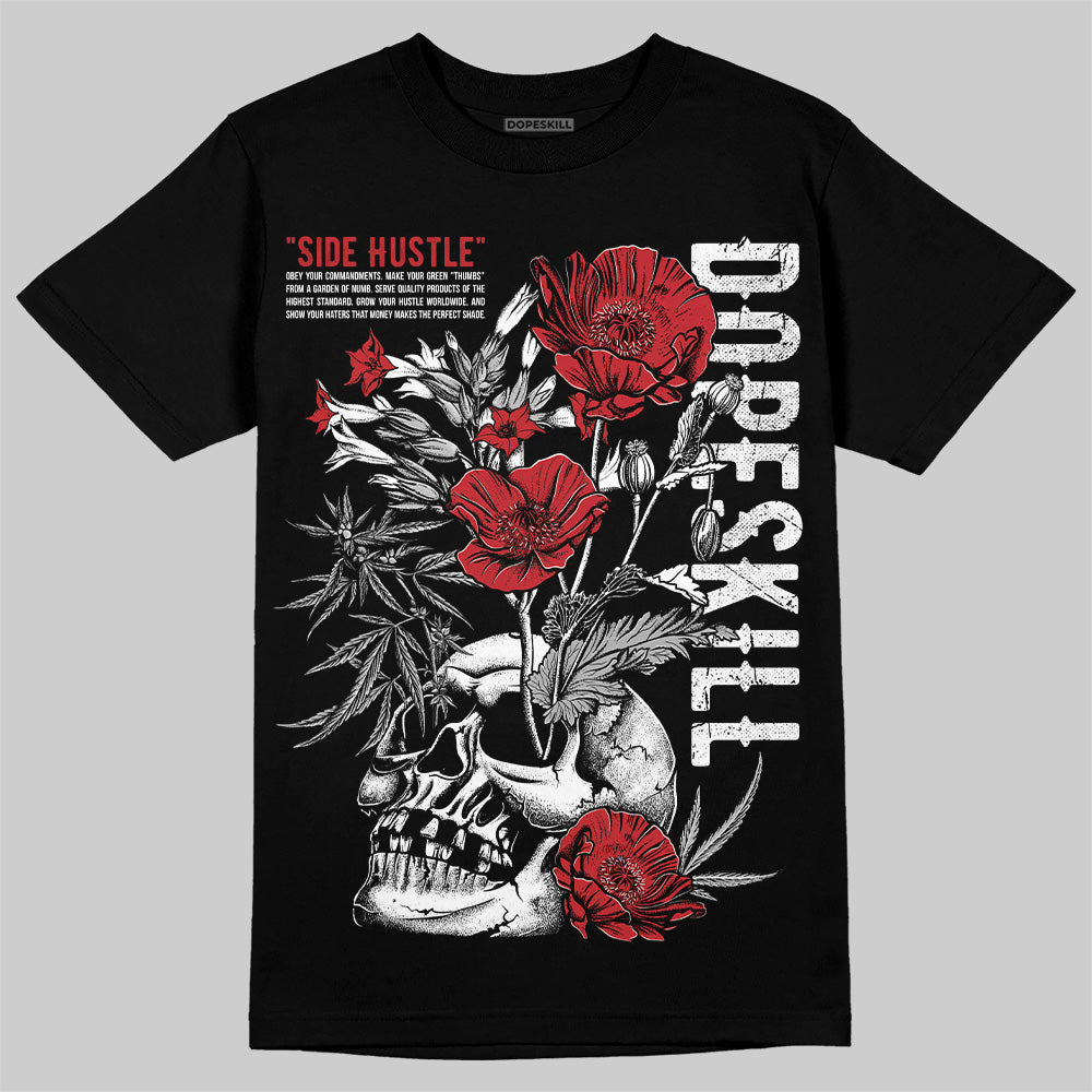 Jordan 11 Retro Low Bred (2025) DopeSkill T-Shirt Side Hustle Graphic Streetwear - Black