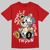 Nigel Sylvester x Air Jordan 4 ‘Brick by Brick’ DopeSkill T-Shirt Smile Through The Pain Graphic Streetwear - Red
