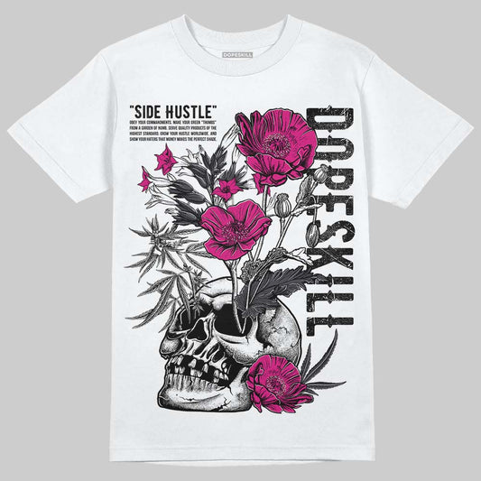 Jordan 3 Retro Black Cat DopeSkill T-Shirt Side Hustle Graphic Streetwear - White