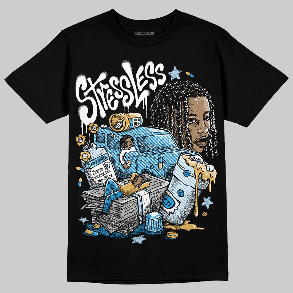 Jordan 4 Denim “Worn Blue” DopeSkill T-Shirt Stressless Graphic Streetwear - Black