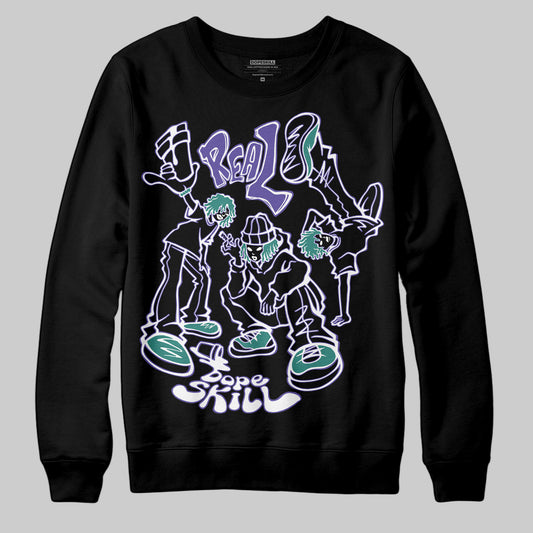 Jordan 5 OG “Grape” DopeSkill Sweatshirt Real Y2K Players Graphic Streetwear - Black