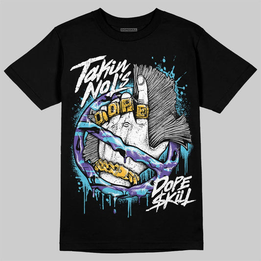 Jordan 8 Retro 'Aqua' 2025 DopeSkill T-Shirt Takin No L's Graphic Streetwear - black