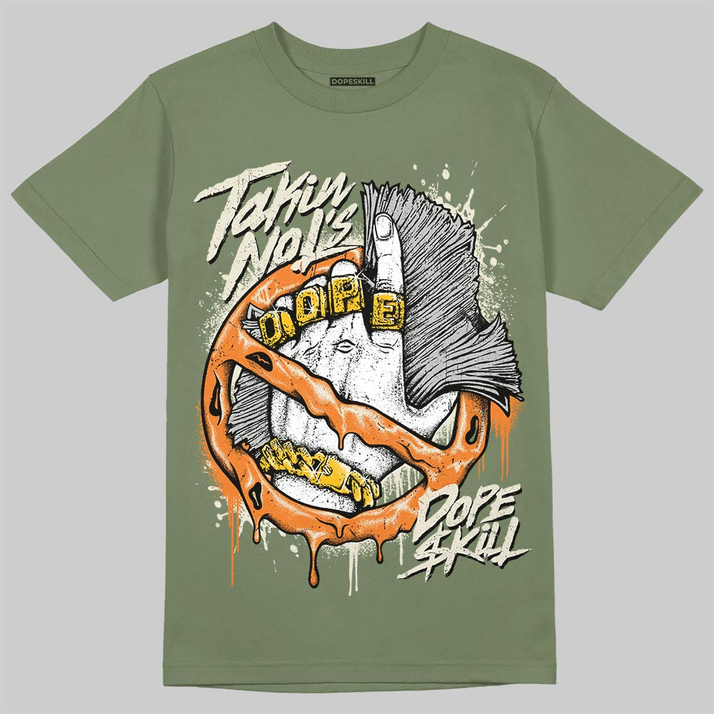 Jordan 4 Retro OG SP Undefeated (2025) DopeSkill T-Shirt Takin No L's Graphic Streetwear - Military Green