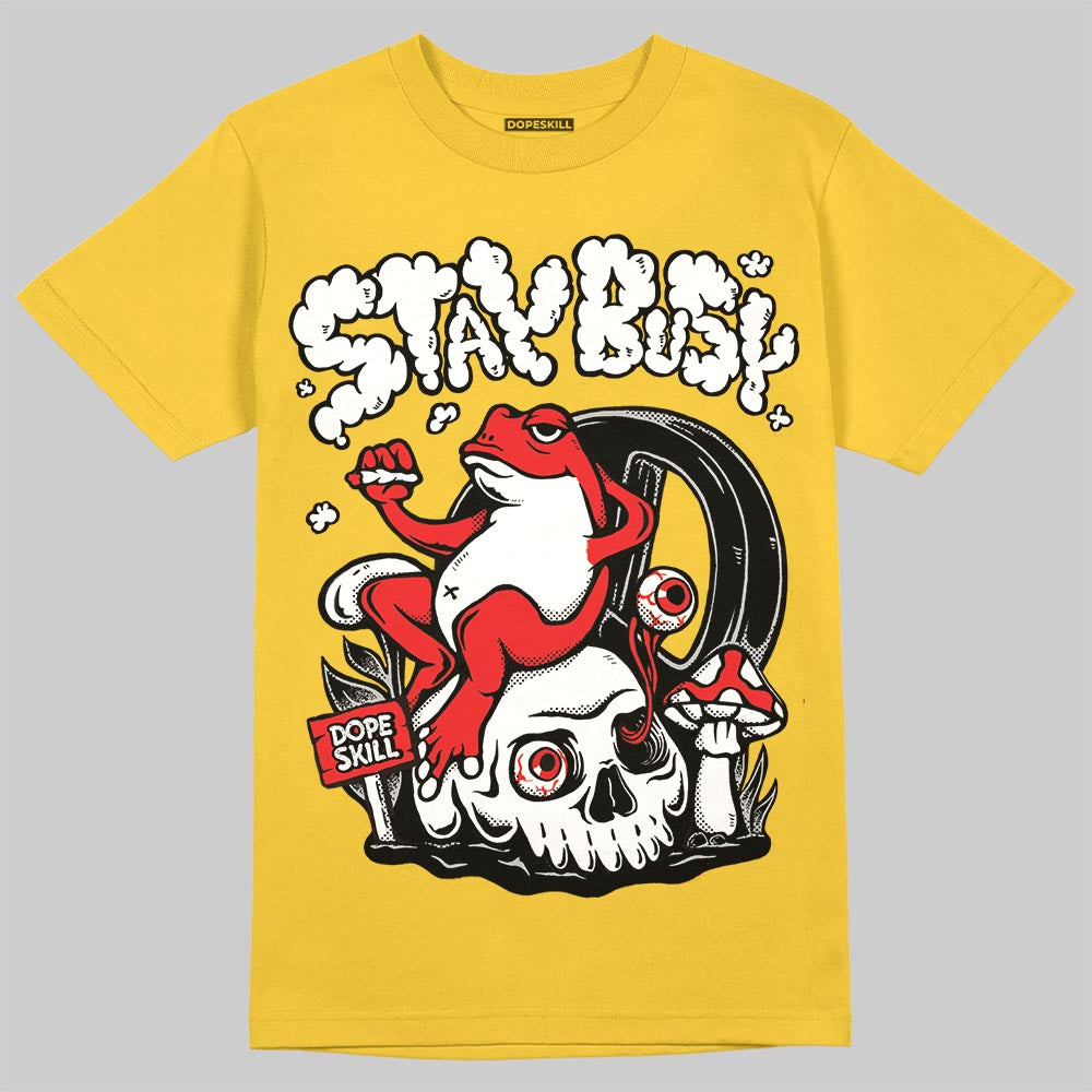 Jordan 5 'Tokyo' DopeSkill T-Shirt Stay Busy Graphic Streetwear - Gold