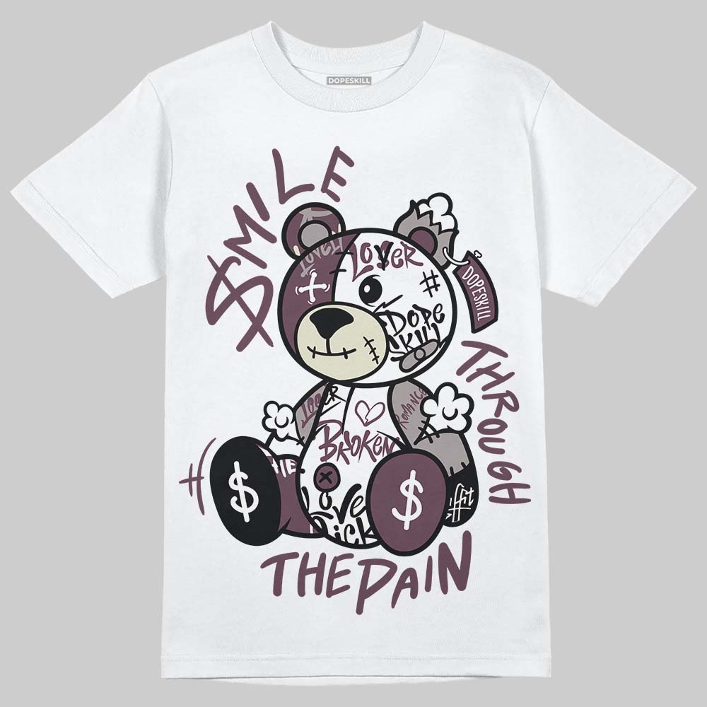 A Ma Maniére x Air Jordan 5 “Violet Ore” DopeSkill T-Shirt Smile Through The Pain Graphic Streetwear - White