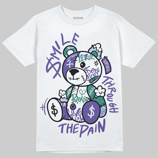 Jordan 5 OG “Grape” DopeSkill T-Shirt Smile Through The Pain Graphic Streetwear - White