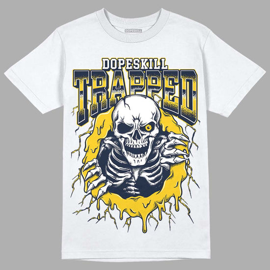 Dunk Low Vintage “Michigan” DopeSkill T-Shirt Trapped Halloween Graphic Streetwear - White