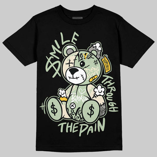Jordan 4 WMNS “Seafoam” (2025) DopeSkill T-Shirt Smile Through The Pain Graphic Streetwear - Black
