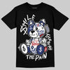 Jordan 1 High OG Rare Air "Deep Royal Blue" DopeSkill T-Shirt Smile Through The Pain Graphic Streetwear - Black