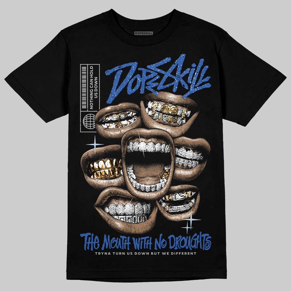 Awake NY x Jordan 5 Retro 'Black Racer Blue' DopeSkill T-Shirt The Mouth With No Droughts Graphic Streetwear - Black