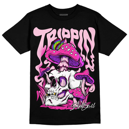 Pink Sneakers DopeSkill T-Shirt Trippin Graphic Streetwear - Black