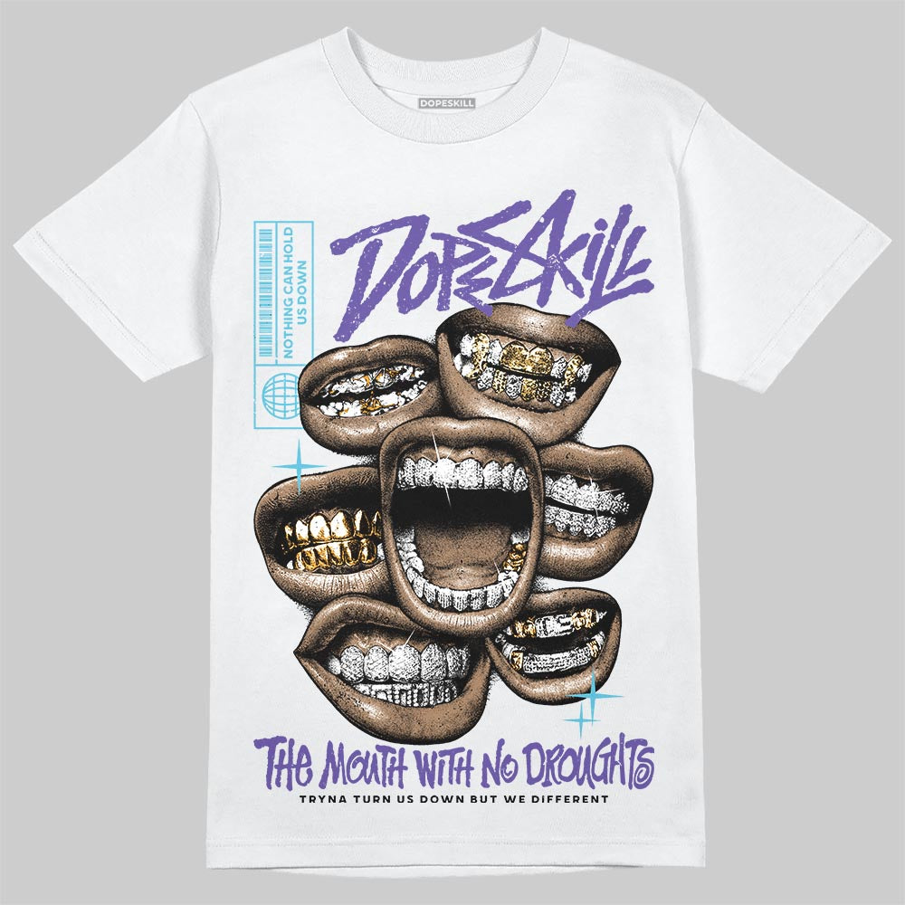 Jordan 8 Retro 'Aqua' 2025 DopeSkill T-Shirt The Mouth With No Droughts Graphic Streetwear - White