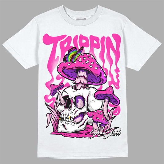 Pink Sneakers DopeSkill T-Shirt Trippin Graphic Streetwear - White