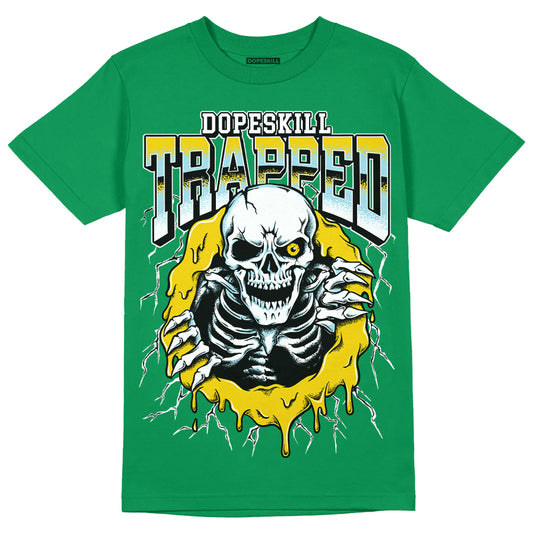 Jordan 5 “Lucky Green” DopeSkill Green T-shirt Trapped Halloween Graphic Streetwear