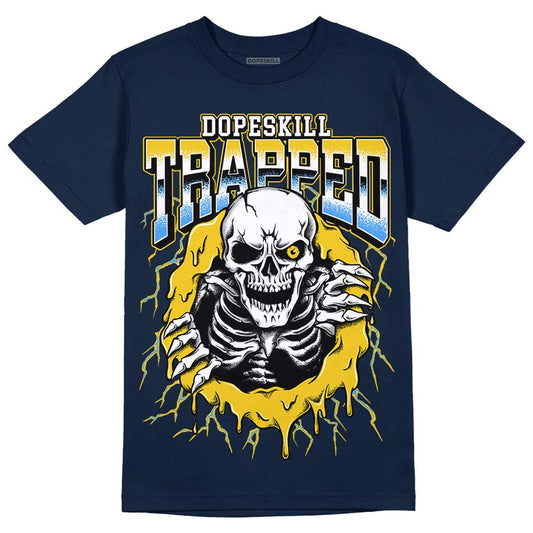 Dunk Low Vintage “Michigan” DopeSkill Midnight Navy T-Shirt Trapped Halloween Graphic Streetwear