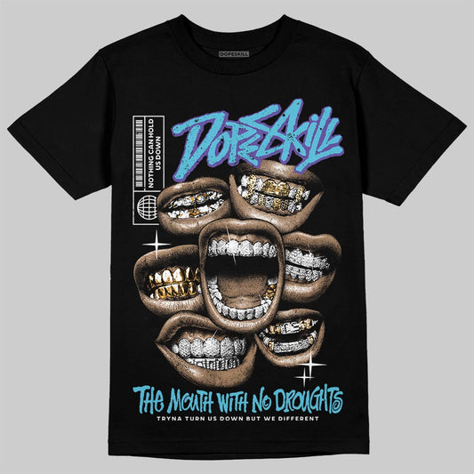 Jordan 8 Retro 'Aqua' 2025 DopeSkill T-Shirt The Mouth With No Droughts Graphic Streetwear - Black