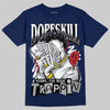 Jordan 4 SB “Summit White/Navy” DopeSkill T-Shirt Sorry I've Been Trappin Graphic Streetwear - Navy