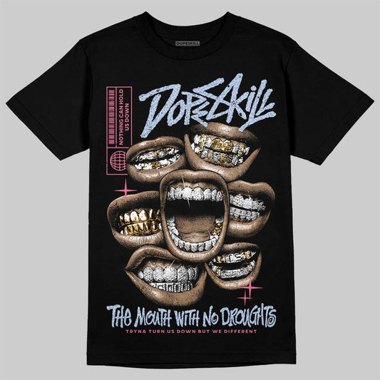 Jordan 3 GS “Cobalt Bliss” DopeSkill T-Shirt The Mouth With No Droughts Graphic Streetwear - Black