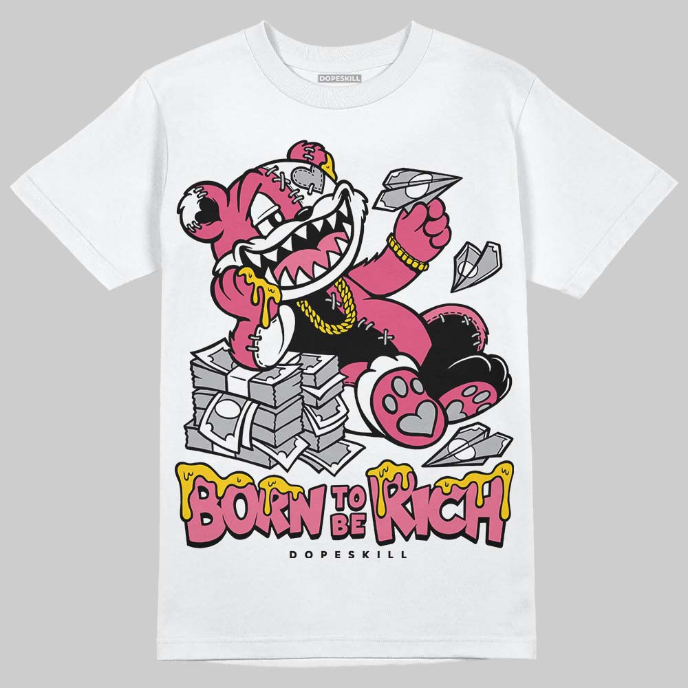 Balenciaga Runner White Fluo Pink DopeSkill T-Shirt Born To Be Rich Graphic Streetwear - White