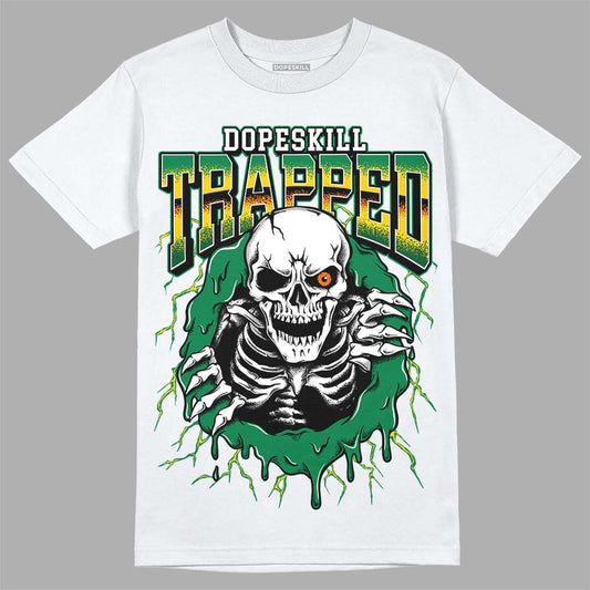 Green Sneakers DopeSkill T-Shirt Trapped Halloween Graphic Streetwear - White
