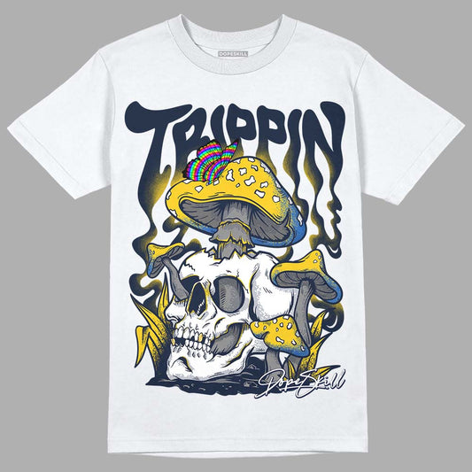 Dunk Low Vintage “Michigan” DopeSkill T-Shirt Trippin Graphic Streetwear - White