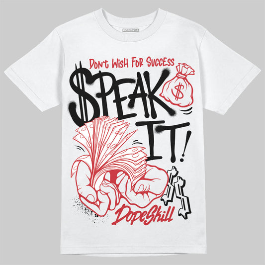 Jordan 11 Retro Low Bred (2025) DopeSkill T-Shirt Speak It Graphic Streetwear - White
