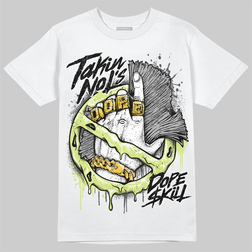Jordan 4 GS “Light Lemon Twist” DopeSkill T-Shirt Takin No L's Graphic Streetwear - White