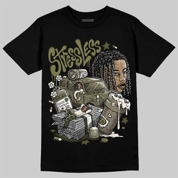 Jordan 3 “Medium Olive” aka “Family Affair” DopeSkill T-Shirt Stressless Graphic Streetwear - Black