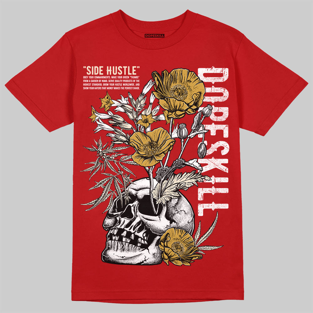 Jordan 1 Retro High OG Black Toe Reimagined DopeSkill T-Shirt Side Hustle Graphic Streetwear - Red