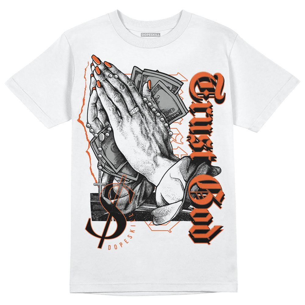 Jordan 3 Georgia Peach DopeSkill T-Shirt Trust God Graphic Streetwear - White