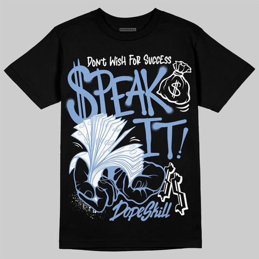 Jordan 4 WMNS 'Forget Me Not' DopeSkill T-Shirt Speak It Graphic Streetwear - Black