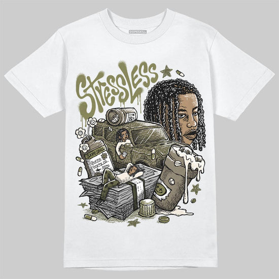 Jordan 3 “Medium Olive” aka “Family Affair” DopeSkill T-Shirt Stressless Graphic Streetwear - White